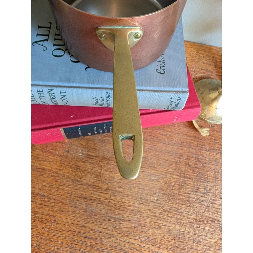 Paul Revere 1776-1976 Bicentennial Copper Saucepan Brass Handle 5.5 inch